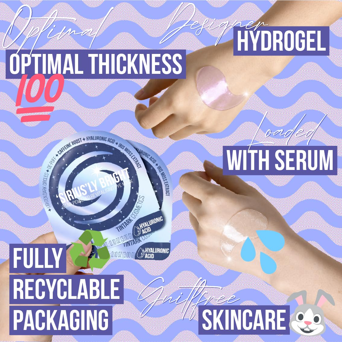 DIAMOND GAZE Under Eye Patches 28 Pairs, Rejuvenate Eye Area, Soothing Hydrate Brighten Skin, Plumps Fine Lines, Hydrogel Eye Mask with Retinol, Niacinamide and Polyglutamic Acid, Eye Gel Pads