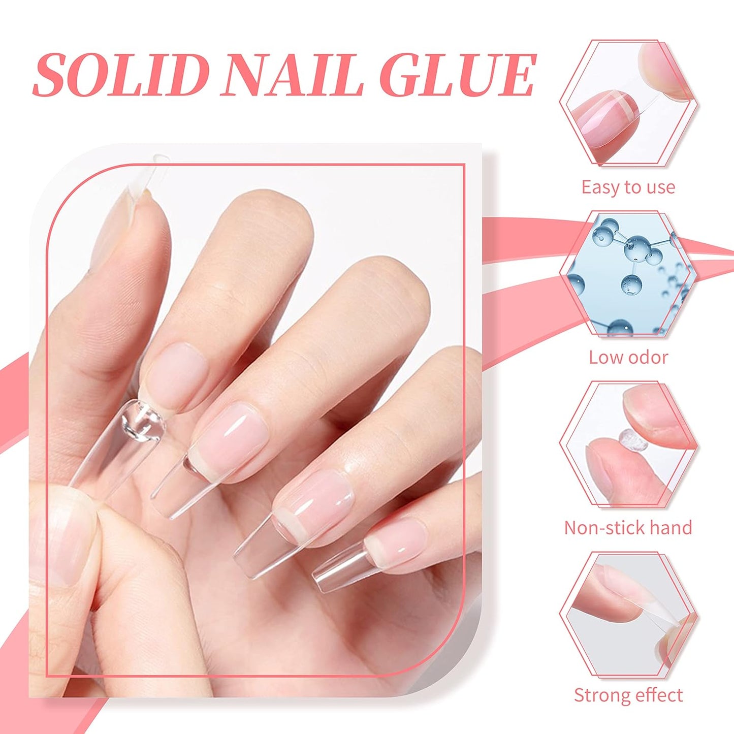 AIJIMEI Solid Builder Nail Gel - 15ml Solid Gel for Press Ons, False and Acrylic Tips Sculpting Gel for Art Non-Sticky Hand Carving Glue Extension with Sequins DIY Salon Home Use