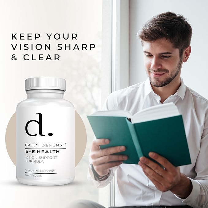 Eye Health Supplements for Adults - Eye Vitamins for Vision Care with Vitamin A, Zinc, Lutein, Milk Thistle, & Taurine - Vegan Dietary Supplements for Women & Men, 60 Capsules