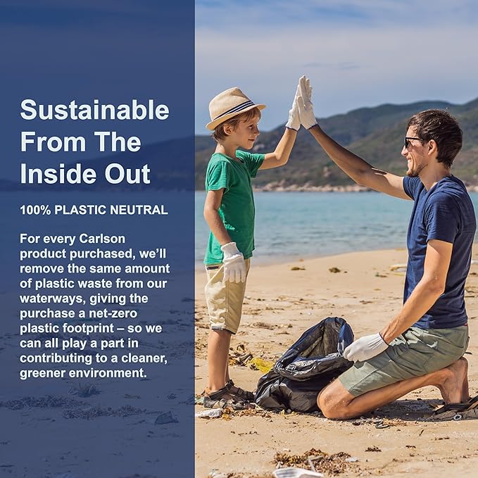 Carlson - Elite Omega-3 Gems,1600 mg Omega-3 Fatty Acids Including EPA and DHA,Norwegian, Wild-Caught fish oil Supplement,Sustainably Sourced Capsules, Lemon, 90+30 Softgels