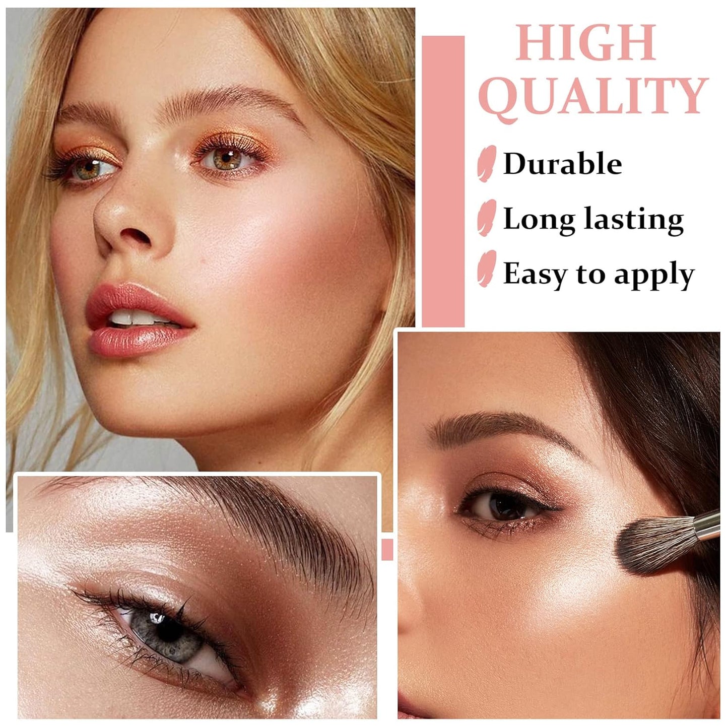 Face Glitter Highlighter Makeup Palette Shimmer Contour Powder Waterproof Long-Lasting,Brightens Face Complexion Contour Illuminator Highlighters Blush Powder Makeup Palette-05 Mermaid Color