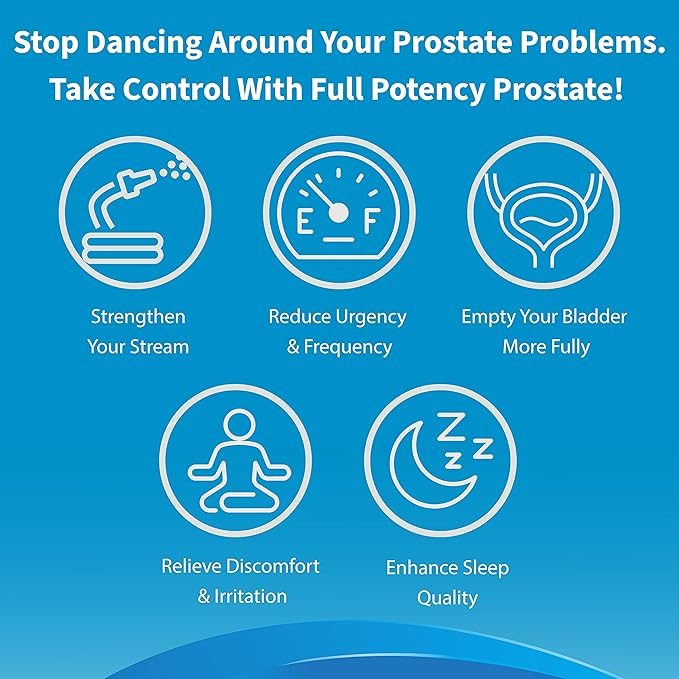 Nugenix Full Potency Prostate - Prostate Support Supplement for Men's Health, Clinical-Strength, Saw Palmetto, Increase Urinary Flow and Frequency, and Support Prostate Function, 60 Capsules