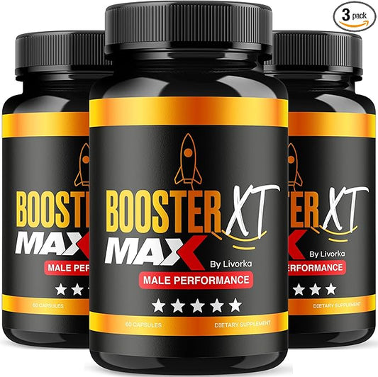 (3 Pack) Booster XT For Men, MAX Strength Men's Supplement, Booster XT, Booster XT for Men Reviews, BoosterXT, Booster XT Reviews, Buster XT, Booster X T Capsules Pro Supplement Pastilla, 180 Capsules
