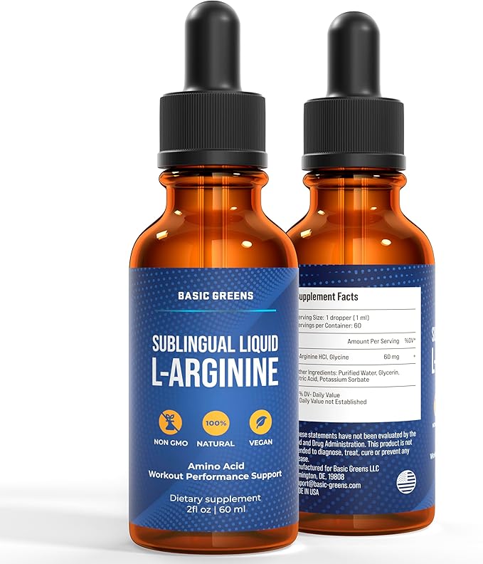 L Arginine Liquid - L-Arginine Supplement for Men and Women with Nitric Oxide Precursor, L Arginine Supplement