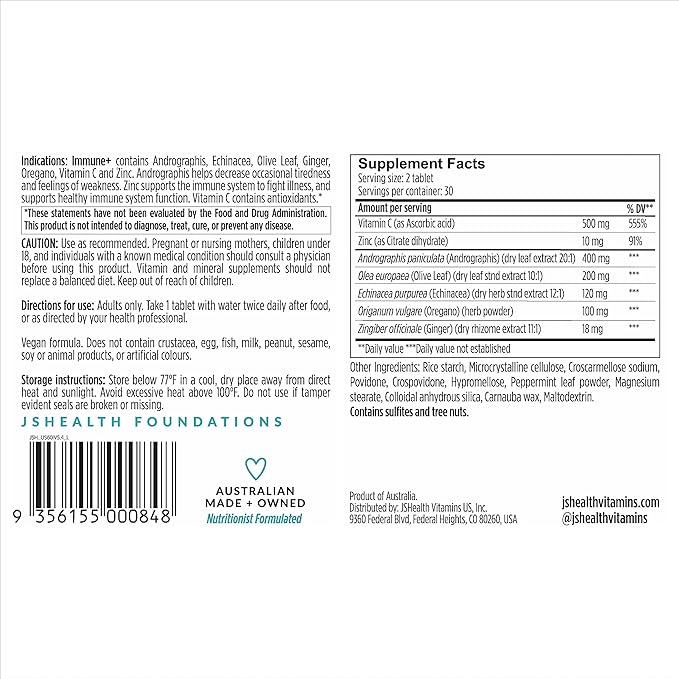 JSHealth Vitamins Gut Health and Immunity Formula | Probiotics for Women and Men | Shelf Stable Probiotic Supplement for Digestive Health and Immune Support (30)