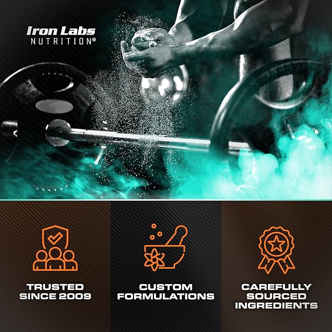 Iron Labs ZM6 - High Strength Zinc and Magnesium Supplement - 360 Vegetarian Capsules (6 Month Supply) - Super Enhanced Zinc Magnesium Aspartate and B6 Complex