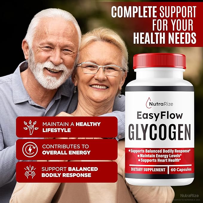 (2 Pack) Easy Flow Glycogen, EasyFlow Glycogen Support Capsules, Easy Flow Glyco Optimizer, Official EasyFlow Glyco Optimiser Capsules, Easy Flow Detox Cleanse, Easy Flow Glycol (120 Capsules)