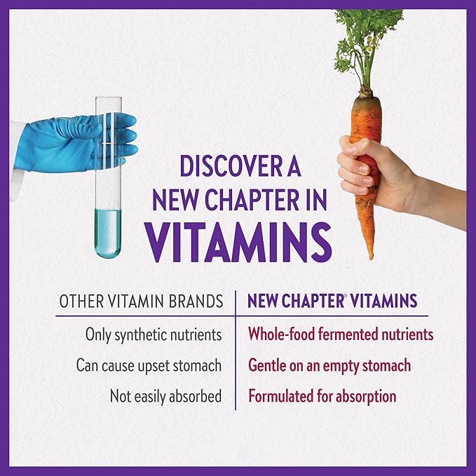 New Chapter Biotin Supplement, Vegan Hair Skin and Nails Vitamins with Fermented Biotin + Astaxanthin - 60 Count