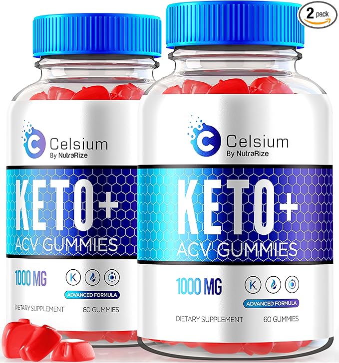 (2 Pack) Celsium Keto ACV Gummies, Celsium Keto + ACV Advanced Formula, Celsius Keto Plus 1000MG Apple Cider Vinegar, All-Natural Keto Official, Celsium Dietary Supplement, Reviews (120 Gummies)