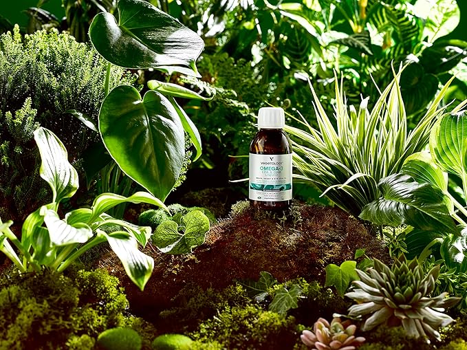 Vegan Omega 3 Supplements 150 ml (30-Day Supply) — Plant Source from Microalgae — EPA 300MG & DHA 500 MG + VIT D3 — Health Supplements for Heart, Eye & Brain Health (Unflavored)