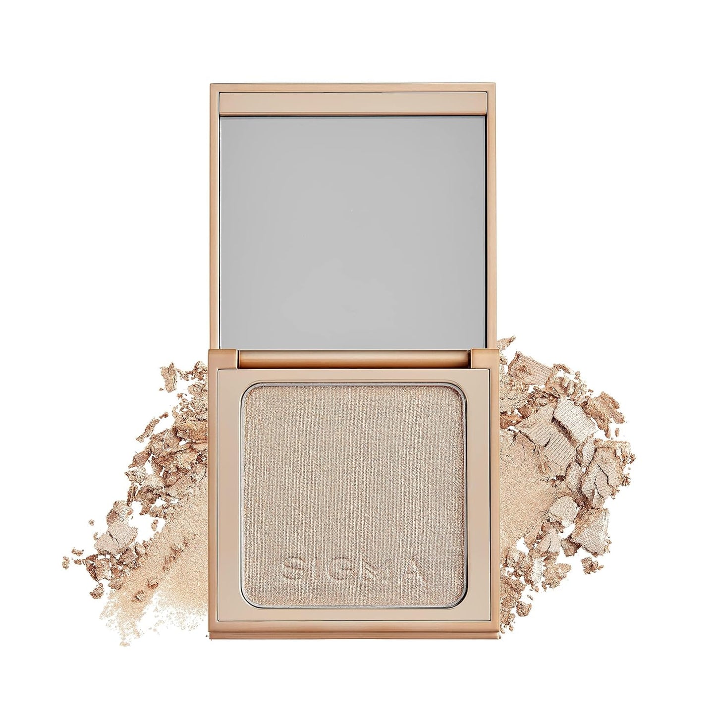 Sigma Beauty Highlighter Makeup – Illuminating Highlighting Powder for Face, Sheer Glimmer Face Highlighter for Cheeks, Cupid’s Bow, & Brow Bone (Savanna, Fiery Bronze Metallic)