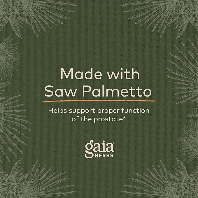 Gaia Herbs Prostate Health - Supports Prostate Health and Function for Men - with Saw Palmetto, Green Tea, Nettle Root, and White Sage - 60 Vegan Liquid Phyto-Capsules (20-Day Supply)