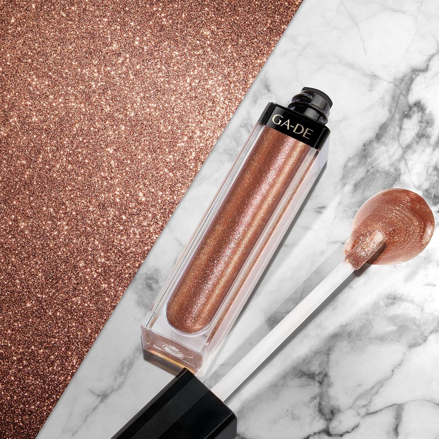 GA-DE Crystal Lights Lip Gloss, 806 - Enriched with Light-Reflecting Crystal Pearls - Smooth Silky, Rich Color - Moisturizes and Adds Shine - 0.2 oz