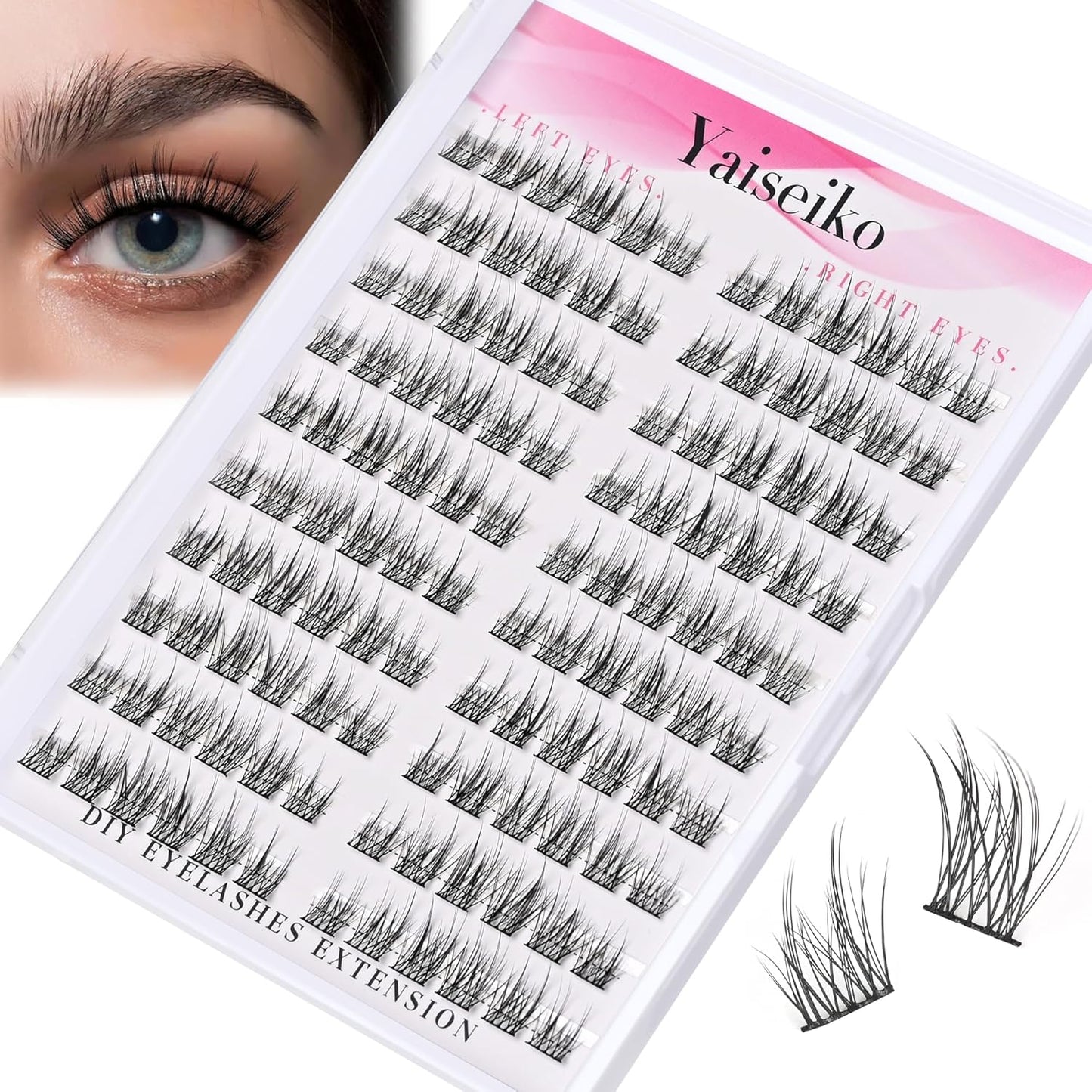 Natural Lash Clusters Wispy DIY Eyelash Clusters 120 pcs Cluster Lash Extensions C Curl Individual Lashes 10-16mm Mix Length Natural Look Lashes Clusters